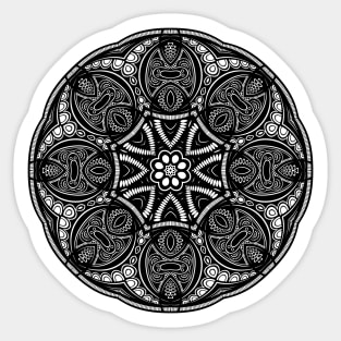 Black Indian Mandala Sticker